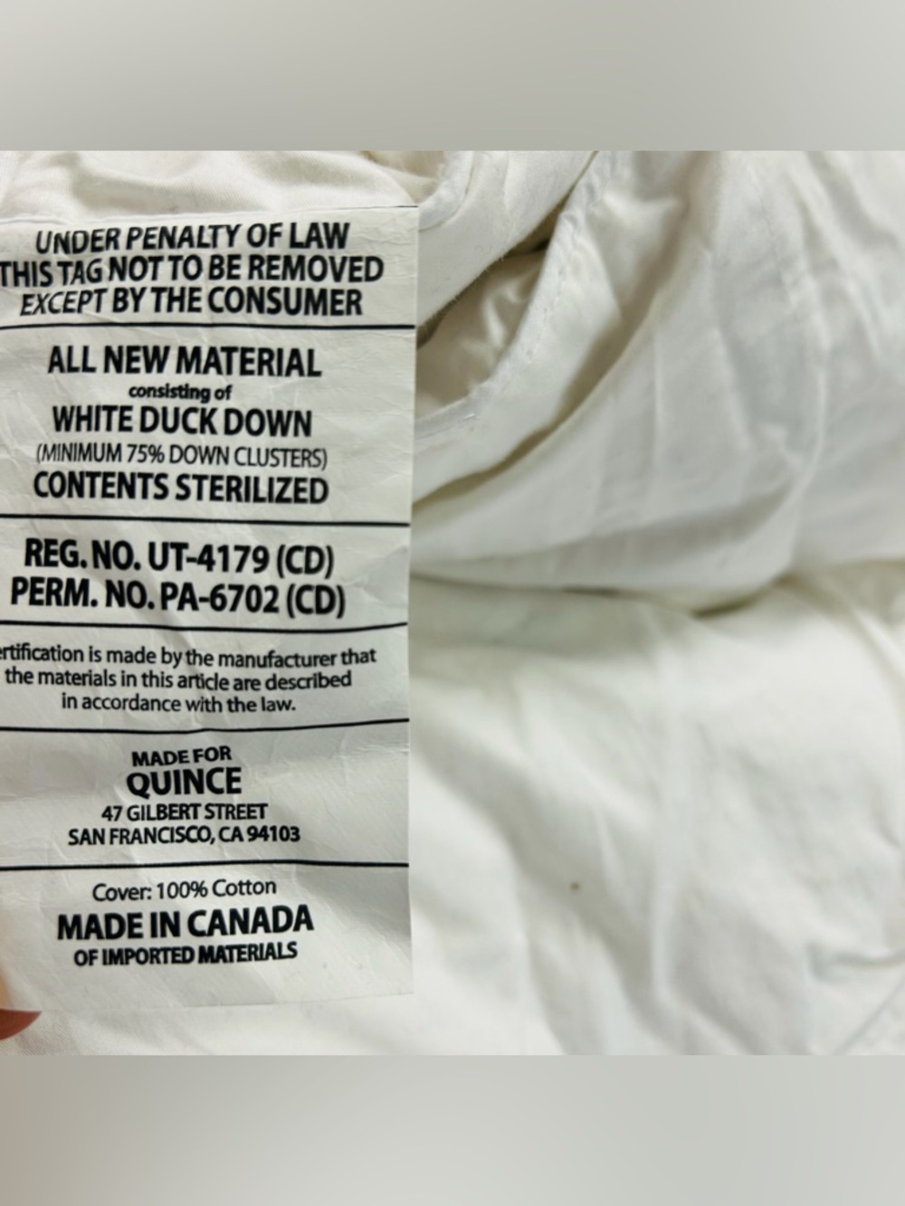 QUINCE Premium Down Comforter Full/Queen 7273 - Picture 6 of 10